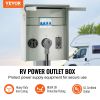 VEVOR Temporary Power Outlet Panel, 125/250 Volt, RV Power Outlet Box with a 20/30/50 Amp Receptacle Installed, NEMA 14-50R / NEMA TT-30R / 15A GFCI f
