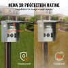 VEVOR Temporary Power Outlet Panel, 125/250 Volt, RV Power Outlet Box with a 20/30/50 Amp Receptacle Installed, NEMA 14-50R / NEMA TT-30R / 15A GFCI f